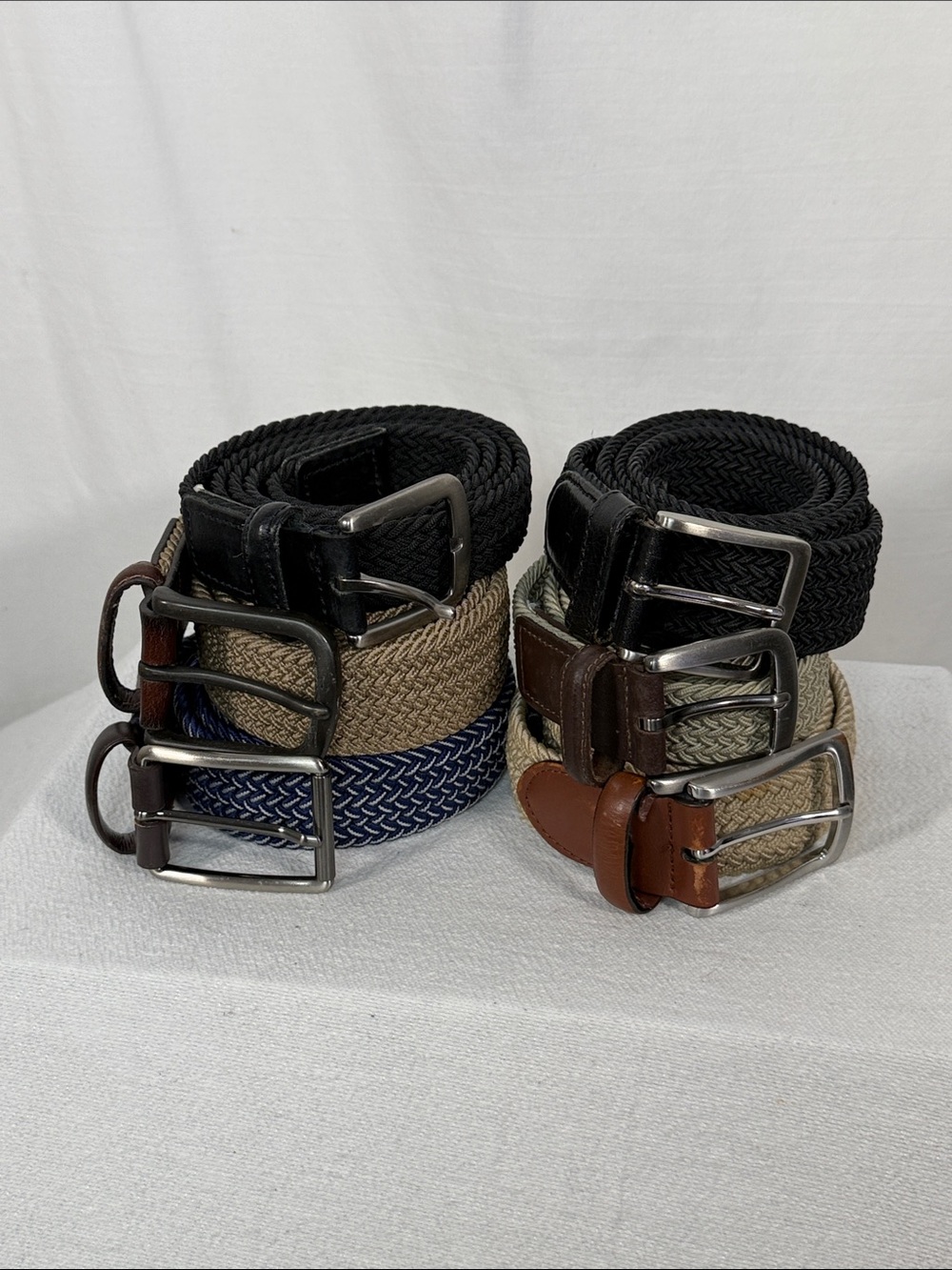 Men’s Woven Belts - Black, Tan and Brown